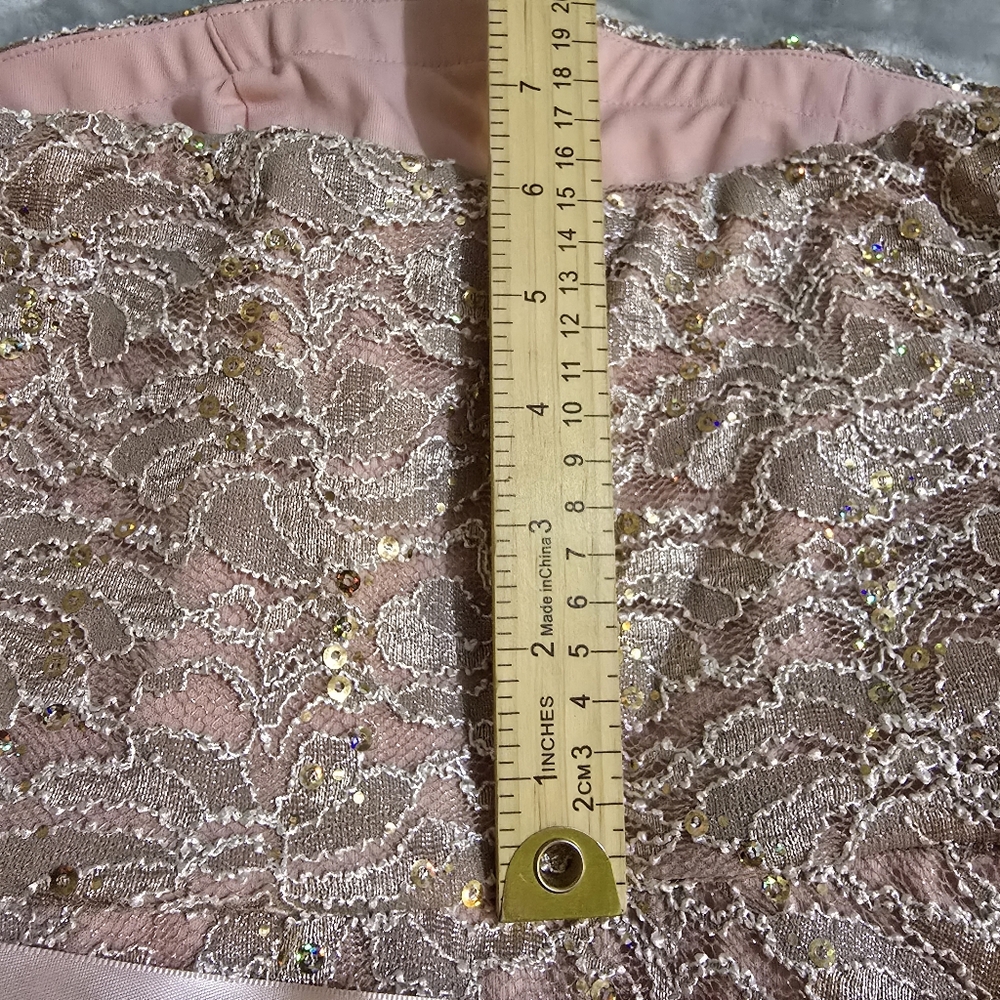 NWT Lily Rose Size Small Pink Sequin Strapless Formal Dress - Picture 7 of 10